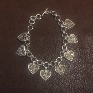 Sterling Silver ♥️Heart♥️ Charm Bracelet- Valentine’s Gift